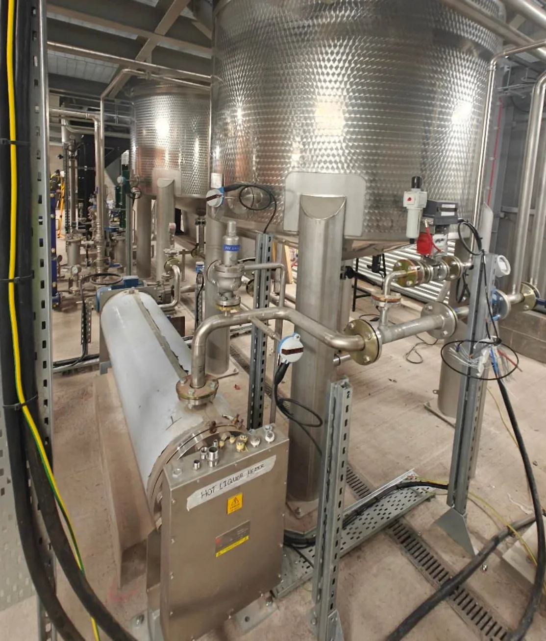 Hot liquour tanks with Atex electric heater